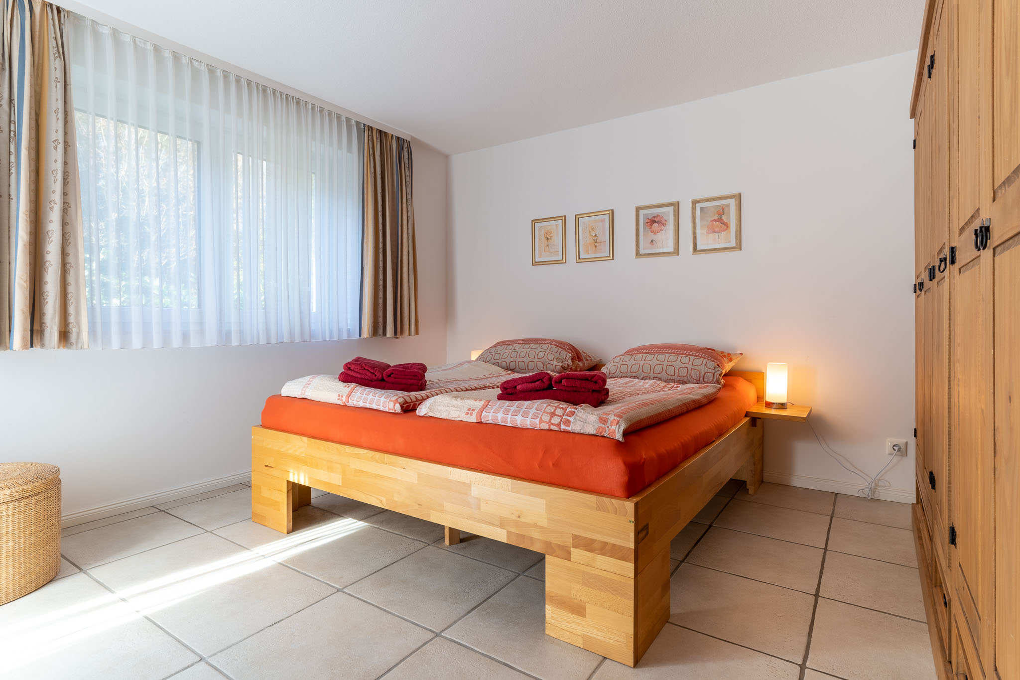 Ferienwohnung Erdgeschoss Schlafzimmer