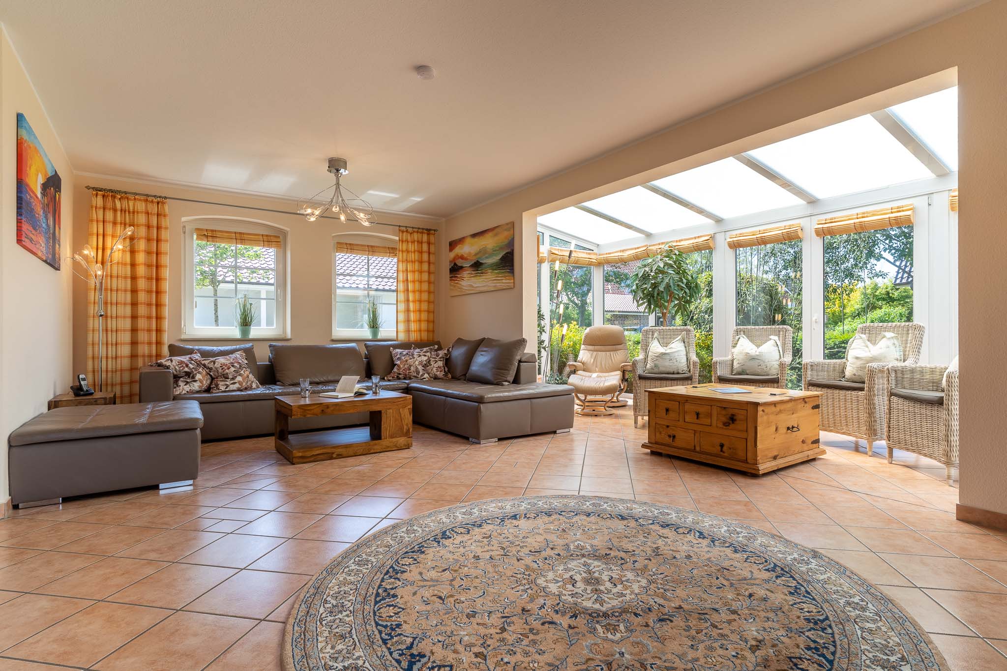 Ferienhaus Wildrose Wohnzimmer