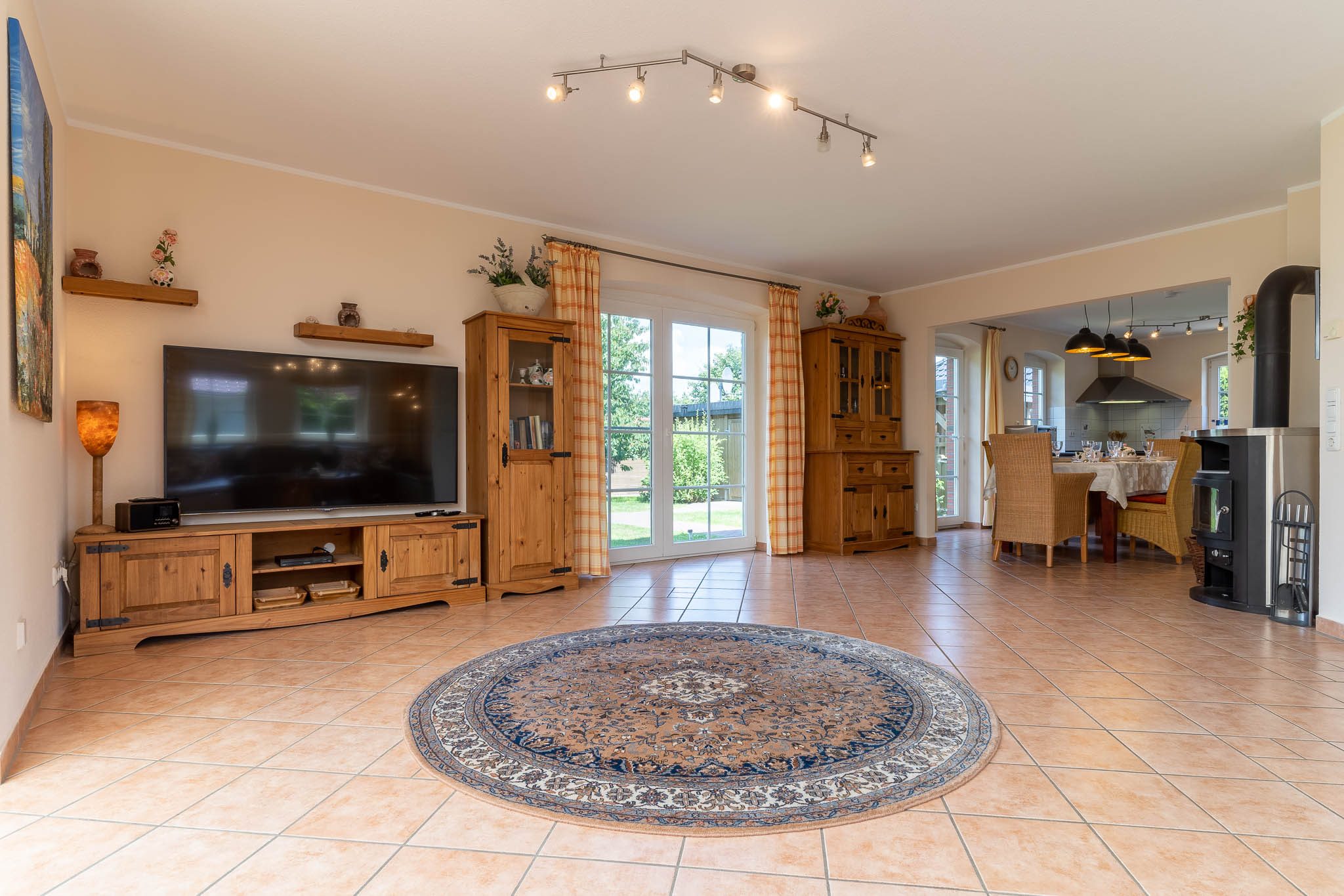 Ferienhaus Wildrose Wohnzimmer