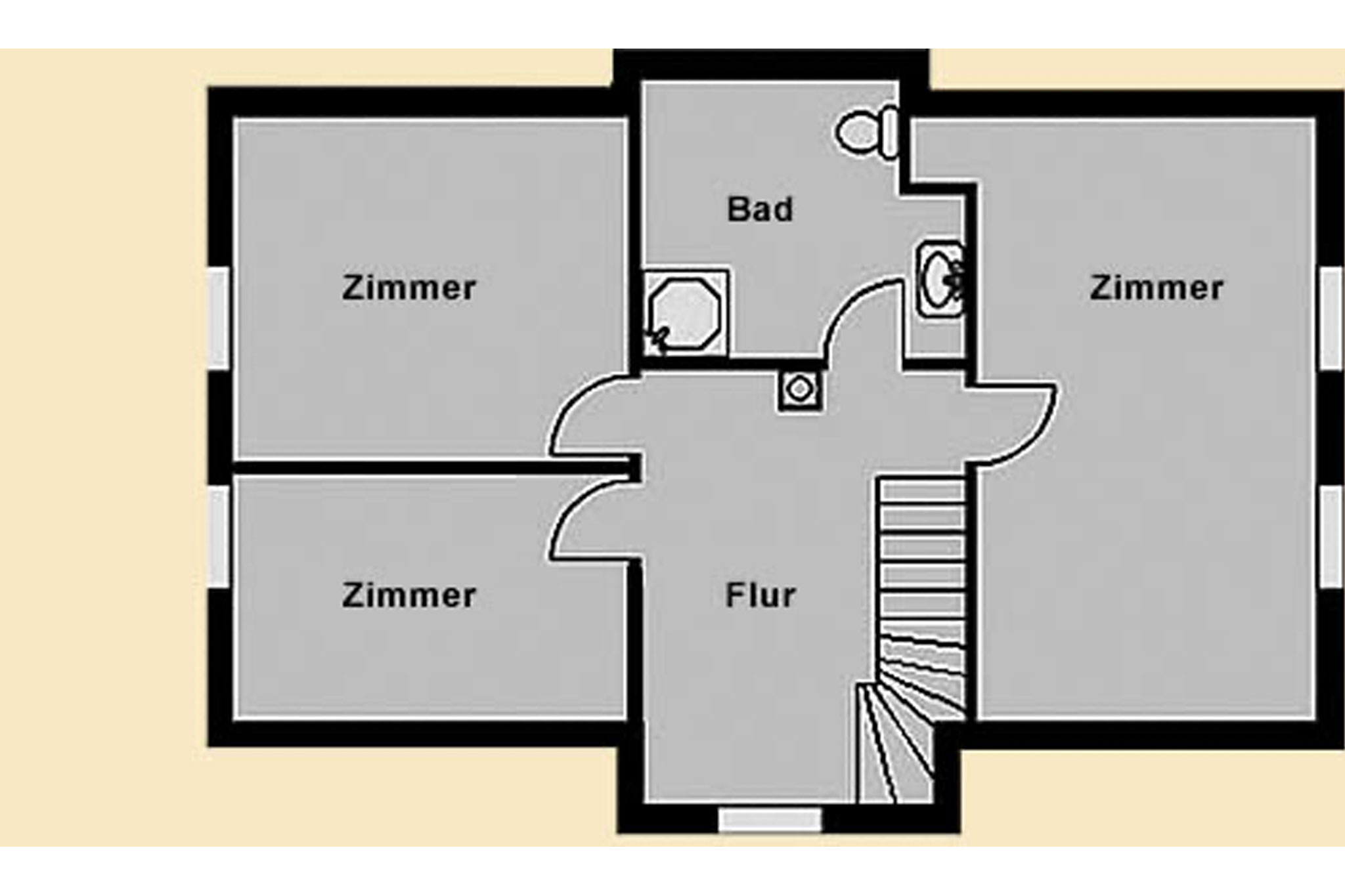 Ferienhaus Wildrose Grundriss Obergeschoss